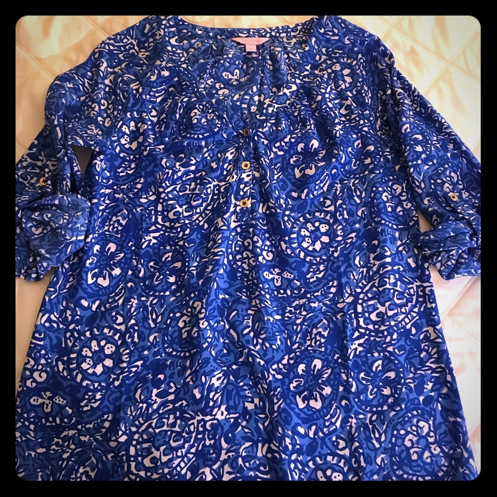 Lilly Pulitzer Silk Top (3/4 sleeve)